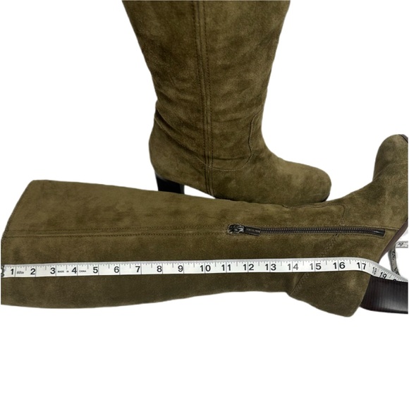 Michael Kors/ Burke/Olive/ Genuine Suede Knee High Boots - Picture 10 of 16
